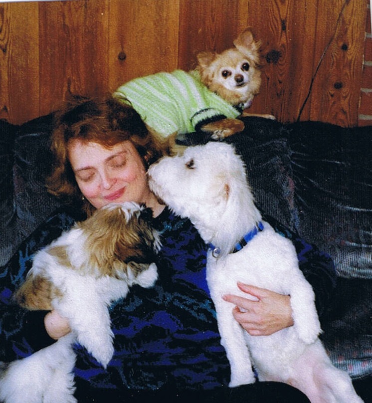 kim and 3 dogs - Copy